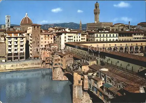 AK / Ansichtskarte Firenze Toscana Ponte Vecchio visto dal Roof Garden dell Hotel Pitti Palace Alte Bruecke Kat. Firenze