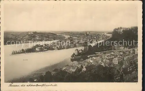 AK / Ansichtskarte Passau Panorama Dreifluessestadt Kat. Passau