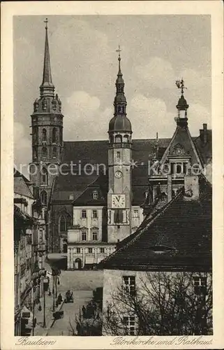 AK / Ansichtskarte Bautzen Petrikirche Rathaus Serie Saechsische Heimatschutz Postkarten Kupfertiefdruck Kat. Bautzen