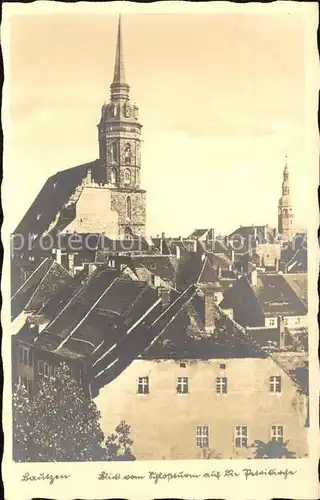 AK / Ansichtskarte Bautzen Blick vom Schlossturm Petrikirche Kat. Bautzen
