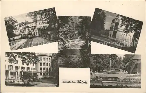 AK / Ansichtskarte Kreischa Sanatorium Kurhaus Park Handabzug Kat. Kreischa Dresden