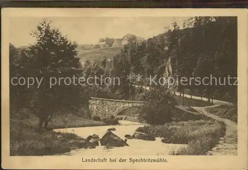 AK / Ansichtskarte Rabenauer Grund Landschaft bei der Spechtritzmuehle