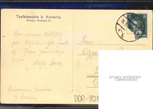 AK / Ansichtskarte Kreischa Teufelsmuehle Kat. Kreischa Dresden