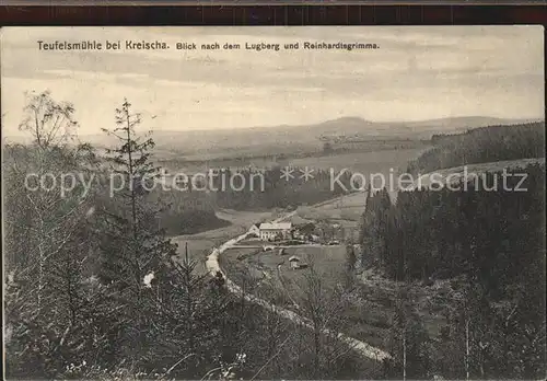 AK / Ansichtskarte Kreischa Teufelsmuehle Blick nach dem Lugberg Reinhardtsgrimma Kat. Kreischa Dresden