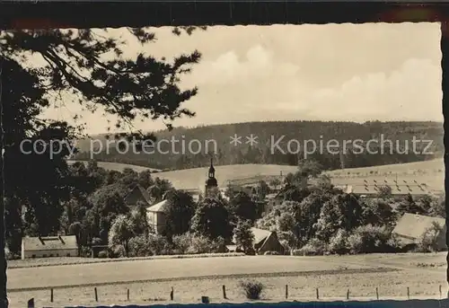AK / Ansichtskarte Klingenberg Sachsen Ortsansicht mit Kirche Kat. Pretzschendorf