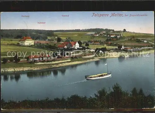 AK / Ansichtskarte Dippoldiswalde Osterzgebirge Talsperre Malter Kat. Dippoldiswalde