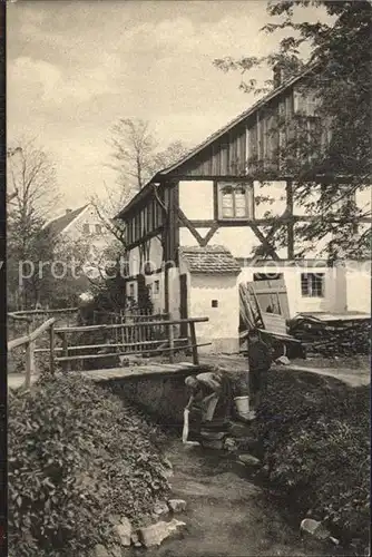 AK / Ansichtskarte Reichenau Hartmannsdorf Reichenau Haus Waschfrau Kat. Hartmannsdorf Reichenau