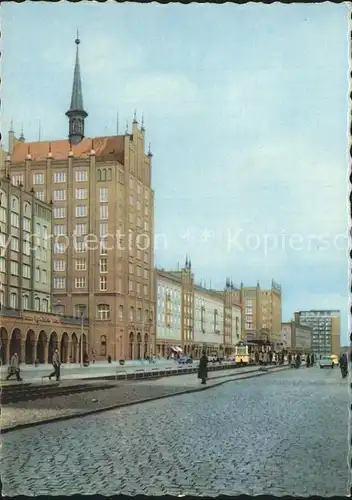 AK / Ansichtskarte Rostock Mecklenburg Vorpommern Lange Strasse mit Hochhaus Kat. Rostock