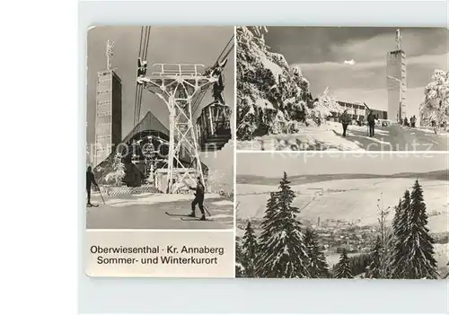 AK / Ansichtskarte Oberwiesenthal Erzgebirge Gondelbahn Winter Kat. Oberwiesenthal