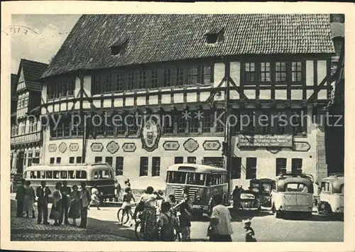 AK / Ansichtskarte Stolberg Harz Rathaus Reisebusse Kat. Stolberg Harz