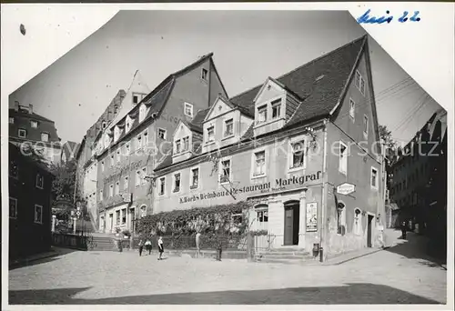 AK / Ansichtskarte Meissen Elbe Sachsen Partie am Schlossberg Restaurant Markgraf Kat. Meissen