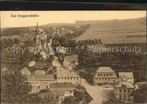 AK / Ansichtskarte Bad Berggiesshuebel Ortsansicht mit Kirche Kneippkurort