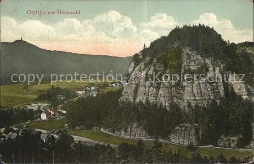 AK / Ansichtskarte Oybin Panorama Berg Oybin und Hochwald Zittauer Gebirge Kat. Kurort Oybin