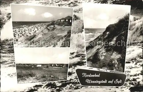 AK / Ansichtskarte Wenningstedt Sylt Abhang zum Strand Duenen Kliff Kat. Wenningstedt Braderup (Sylt)