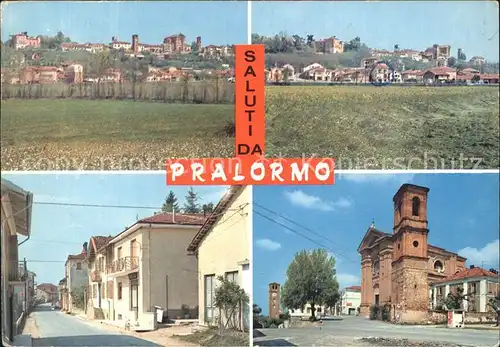 AK / Ansichtskarte Pralormo La Via Centrale Chiesa di San Giacomo