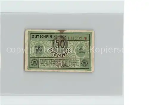 AK / Ansichtskarte Wernigerode Harz 50 Pfennig Gutschein Kat. Wernigerode