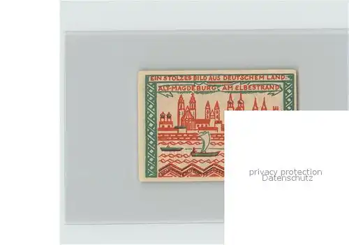 AK / Ansichtskarte Magdeburg Kaiser Otto Elbestrand 50 Pfennig Gutschein Kat. Magdeburg