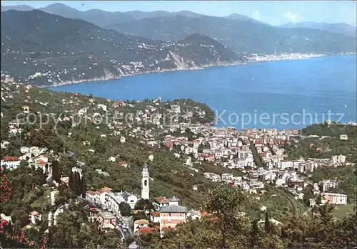 AK / Ansichtskarte San Margherita Ligure Riviera di Levante Panorama S. Lorenzo con vista di Chiavari