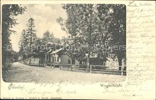 AK / Ansichtskarte Oberhof Thueringen Wegscheide Kat. Oberhof Thueringen