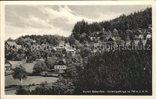 AK / Ansichtskarte Baerenfels Erzgebirge Teilansicht Kurort Kat. Altenberg