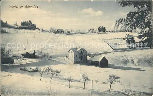 AK / Ansichtskarte Baerenfels Erzgebirge Winterpanorama Kurort Kat. Altenberg