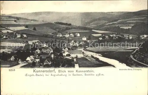 AK / Ansichtskarte Kunnersdorf Augustusburg Panorama Blick vom Kunnerstein Reichspost Kat. Augustusburg