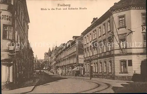 AK / Ansichtskarte Freiberg Sachsen Poststrasse Erbische Strasse Kat. Freiberg