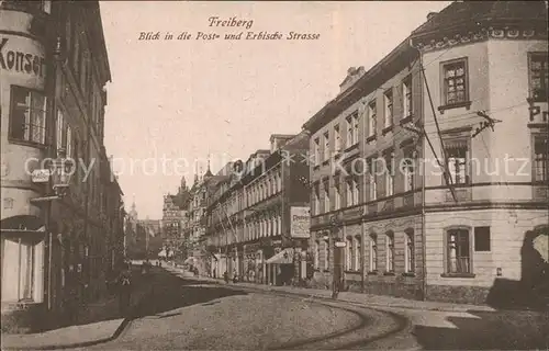 AK / Ansichtskarte Freiberg Sachsen Poststrasse Erbische Strasse Kat. Freiberg