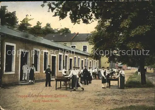 AK / Ansichtskarte Zeithain Truppenuebungsplatz Koenig Albert Strasse Kat. Zeithain