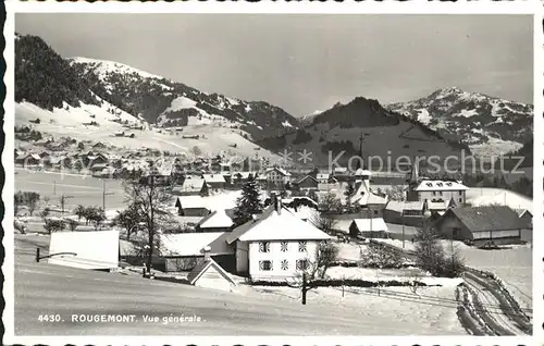 AK / Ansichtskarte Rougemont Pays d Enhaut Vue generale en hiver Alpes Kat. Rougemont