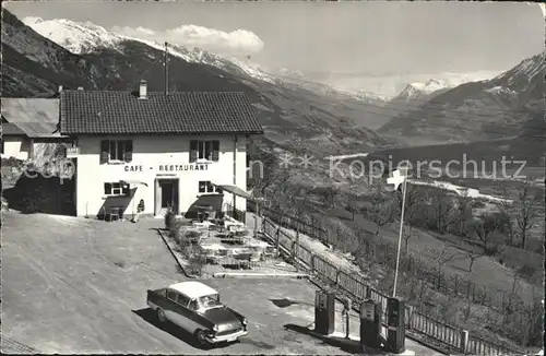 AK / Ansichtskarte Mollens Sierre Cafe Restaurant de la Mi Cote vue sur le haut Valais Kat. Mollens