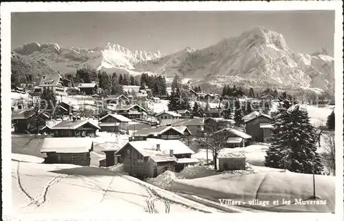 AK / Ansichtskarte Villars VD Village et les Muverans en hiver Alpes Vaudoises Kat. Villars