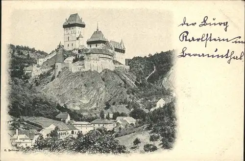 AK / Ansichtskarte Karluv Tyn Tschechien Burg Rudolfstein / Hrad Karlsstejn /