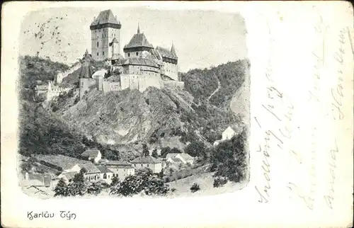 AK / Ansichtskarte Karluv Tyn Tschechien Burg Rudolfstein / Hrad Karlsstejn /