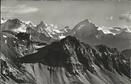 AK / Ansichtskarte Val d Anniviers Bella Tola mit Diablons Gabelhorn Cervin Dent Blanche Walliser Alpen Kat. Sierre