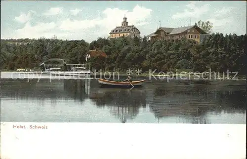 AK / Ansichtskarte Holsteinische Schweiz See Boot