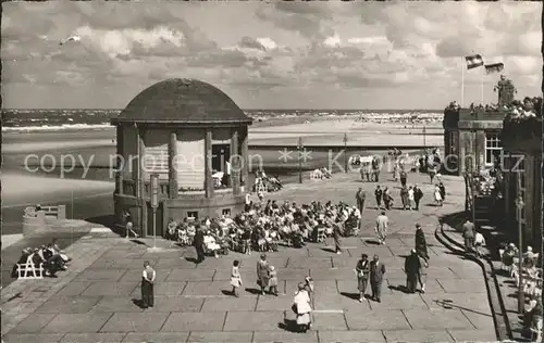 AK / Ansichtskarte Borkum Nordseebad Wandelhalle mit Musikpavillon