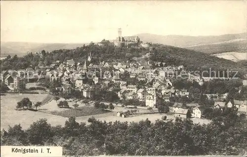 AK / Ansichtskarte Koenigstein Taunus Gesamtansicht mit Burgruine Kat. Koenigstein im Taunus