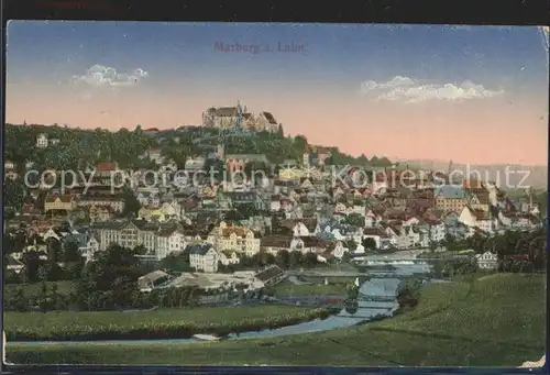 AK / Ansichtskarte Marburg Lahn Stadtbild mit Schloss Kat. Marburg