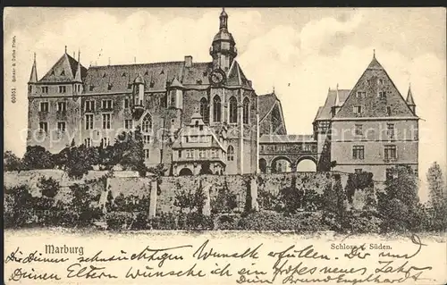 AK / Ansichtskarte Marburg Lahn Schloss von Sueden Kat. Marburg