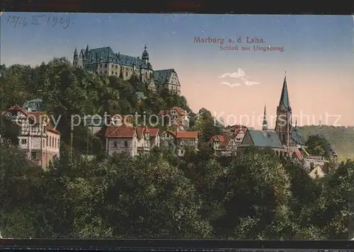 AK / Ansichtskarte Marburg Lahn Schloss mit Umgebung Kat. Marburg