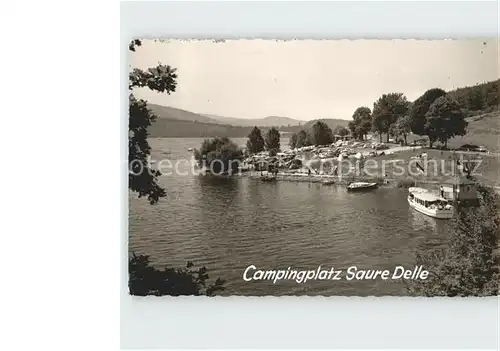 AK / Ansichtskarte Waldeck Edersee Campingplatz Saure Delle Edertalsperre Kat. Edertal