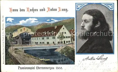 AK / Ansichtskarte Passionsspiele Oberammergau Haus des Rochus und Anton Lang Kat. Events