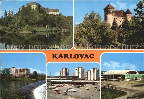 AK / Ansichtskarte Karlovac Schloss Hochhaeuser Halle Kat. Karlovac