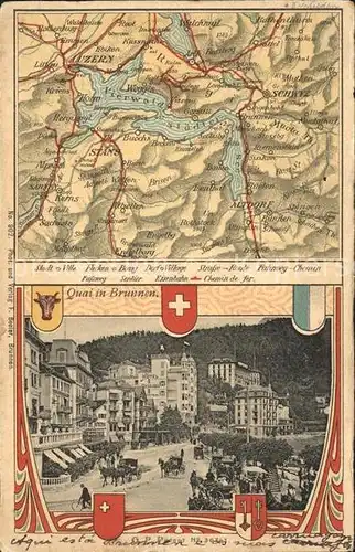 AK / Ansichtskarte Brunnen SZ Karte / Brunnen /Bz. Schwyz
