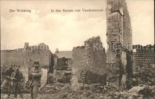AK / Ansichtskarte Vaudesincourt Ruienen im Weltkrieg Kat. Vaudesincourt