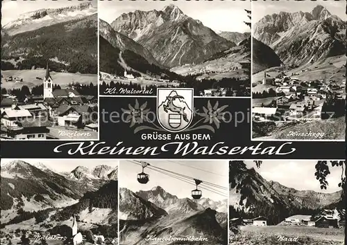 AK / Ansichtskarte Kleinwalsertal mit Riezlern Hirschegg Baad Mittelberg Kanzelwandbahn Alpenpanorama Kat. Oesterreich