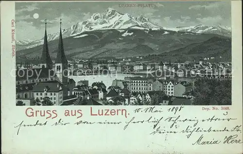 AK / Ansichtskarte Luzern LU mit Pilatus Kat. Luzern