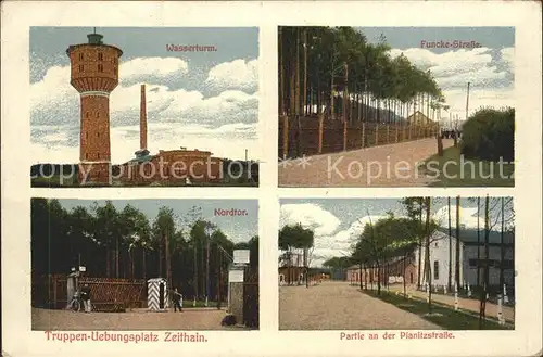AK / Ansichtskarte Zeithain Funcke Strasse Nordtor Wasserturm Kat. Zeithain