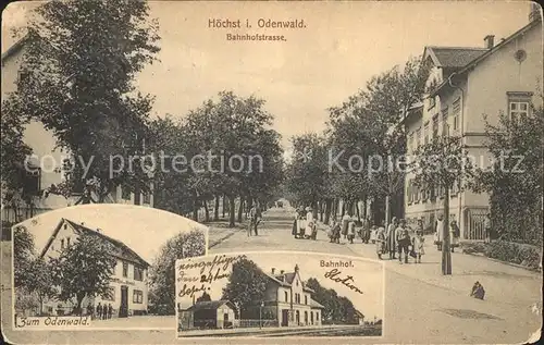AK / Ansichtskarte Hoechst Odenwald Bahnhofstrasse / Hoechst i. Odw. /Odenwaldkreis LKR